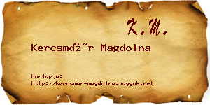 Kercsmár Magdolna névjegykártya